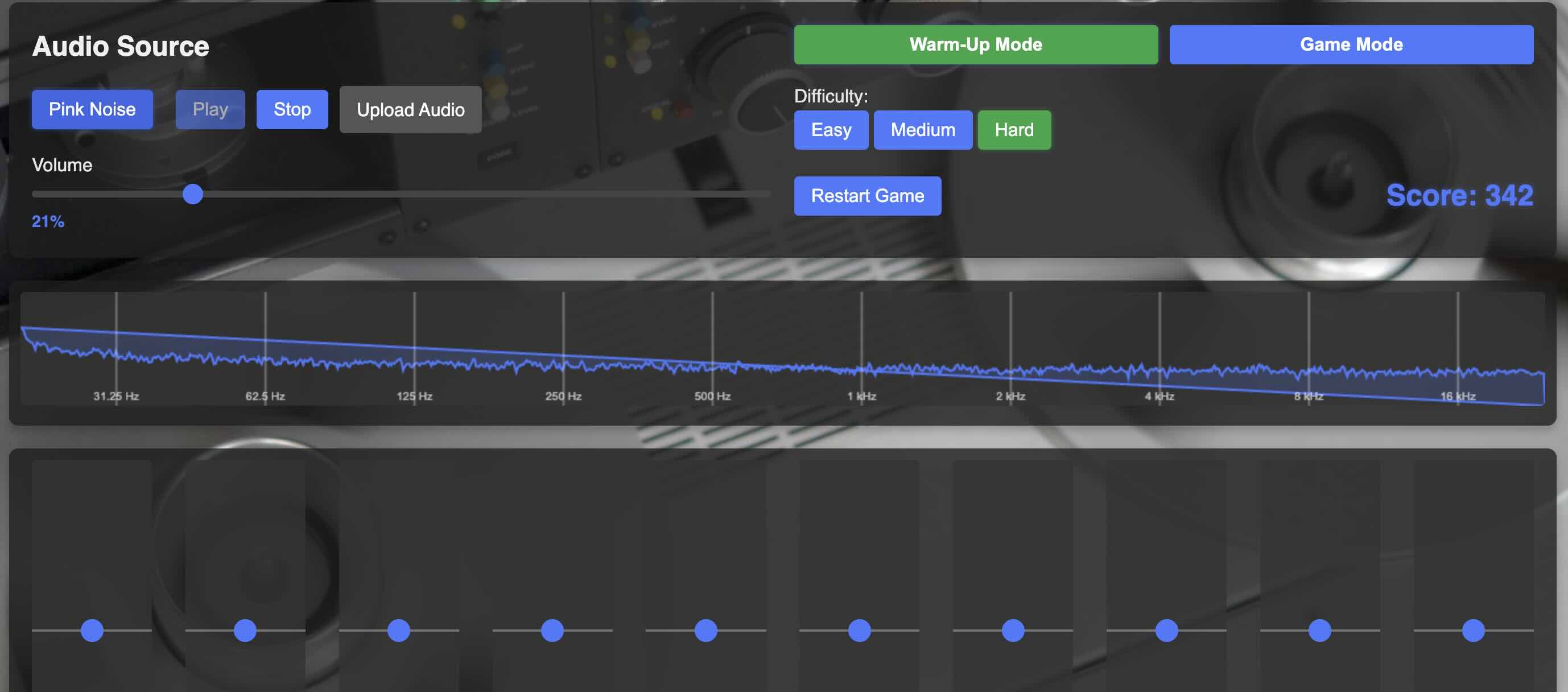 TailOut Frequency Trainer – EQ guessing game in the browser