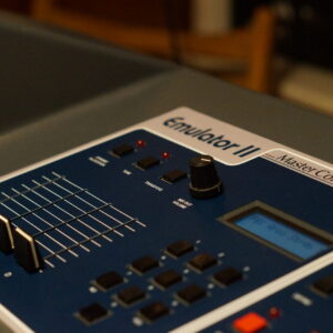E-mu Emulator II front panel with sliders and display